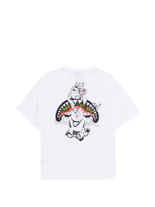 T-shirt bambino Sprayground bianca a manica corta Sprayground kids | SPY1414X
